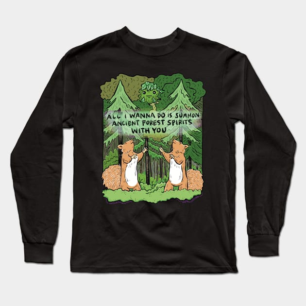 Summon Ancient Forest Spirits Long Sleeve T-Shirt by shapelessflame